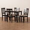 Baxton Studio Reneau Sand Upholstered Espresso Finished Wood 5-Piece Dining Set 153-9403-8026 - alternate 2